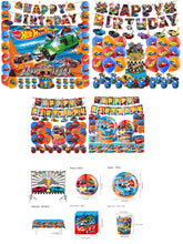 Load image into Gallery viewer, 68 Hot Wheels theme birthday  party decoration
