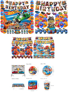 68 Hot Wheels theme birthday  party decoration