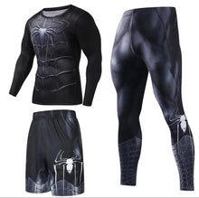 Load image into Gallery viewer, 304 Fashion sport clothes tight training clothes 3D printing superhero red spider gym gears
