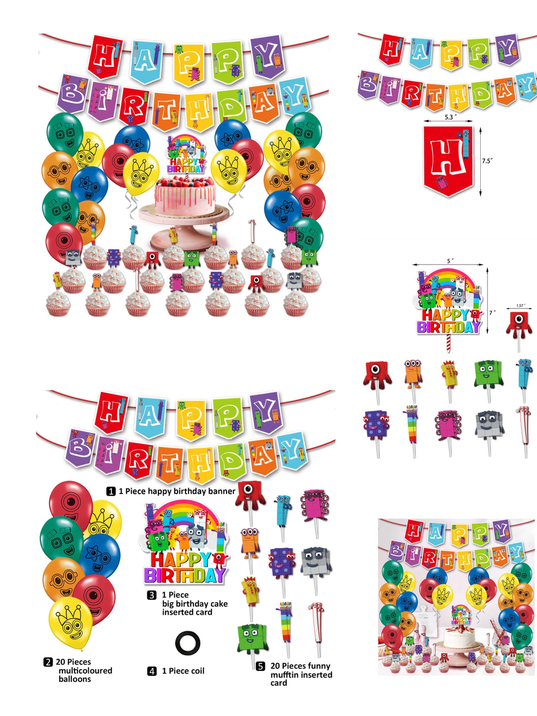 41 Number Black theme birthday  party decorations