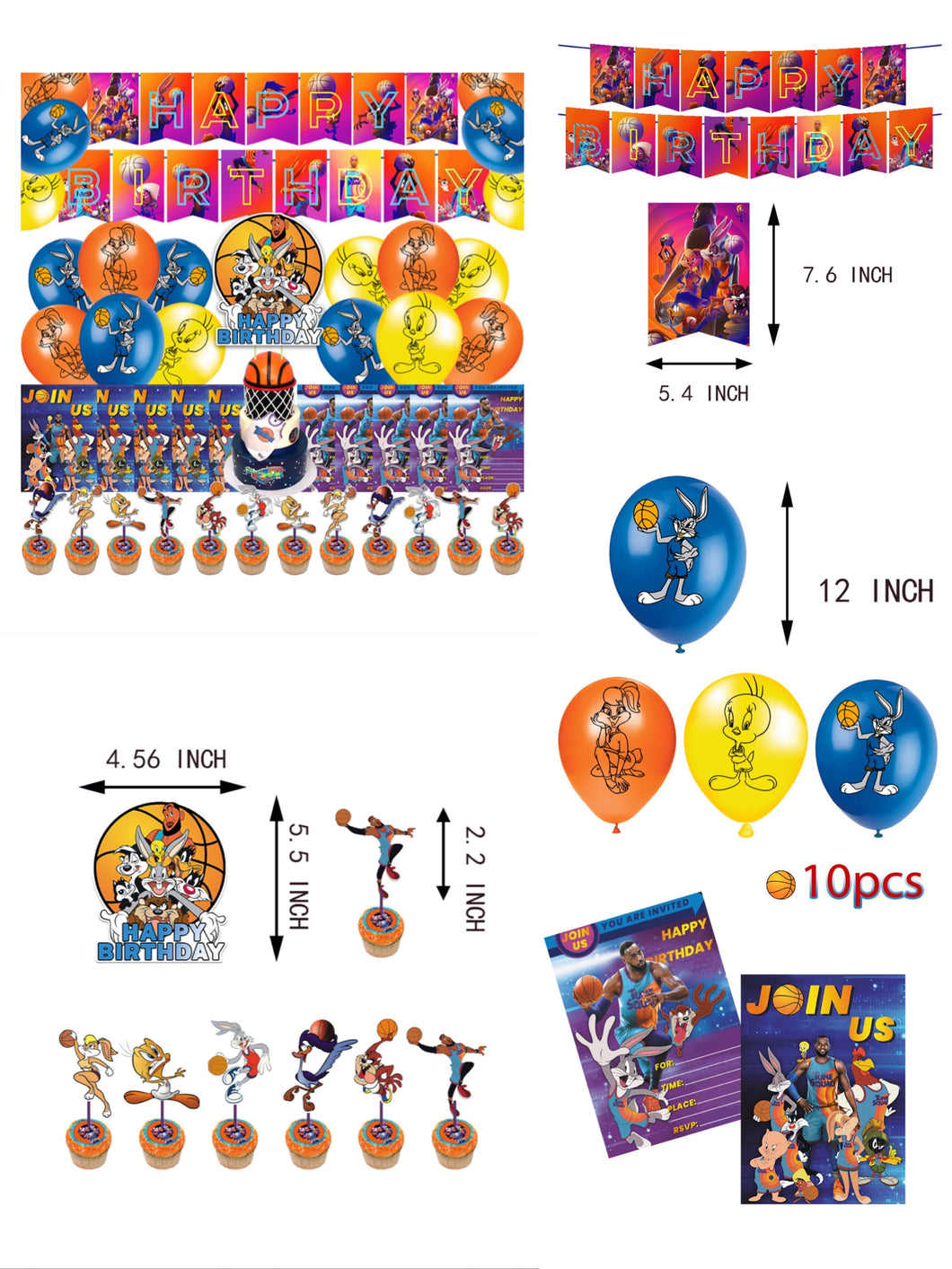43 Space•Jam theme birthday  party decorations