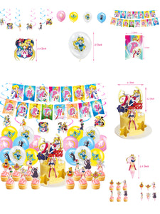 209 Anime Sailor•Moon Theme Birthday  Party Decoration