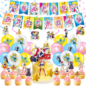 209 Anime Sailor•Moon Theme Birthday  Party Decoration