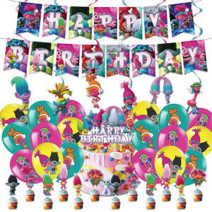 70 Trolls theme birthday  party decoration