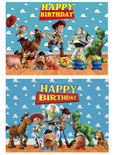 Load image into Gallery viewer, 93 Toy S Birthday party decoration background wall backdrops 3D printing tapestry post accessory

