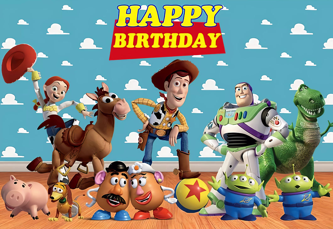 93 Toy S Birthday party decoration background wall backdrops 3D printing tapestry post accessory