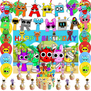 99 Sprun•ki theme birthday  party decoration