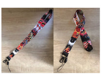 Load image into Gallery viewer, Anime lanyard keychain and bus card case/ bank card case
