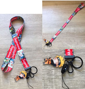 Anime lanyard keychain and bus card case/ bank card case