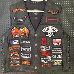 Motorcycle vest leather motorbike clothes