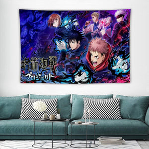 213 Anime Jujutsu K 3D Printing Tapestry Backdrop Accessory Party Decoration