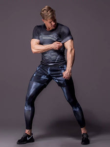 306 Fashion sport clothes tight training clothes 3D printing hulk gym gears