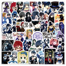 Load image into Gallery viewer, 214 Anime Black B Stickers
