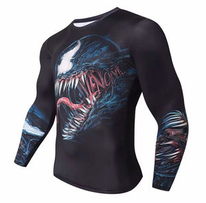 303 Fashion sport clothes tight training clothes 3D printing venom gym gears