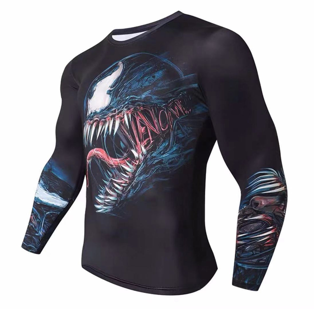 303 Fashion sport clothes tight training clothes 3D printing venom gym gears