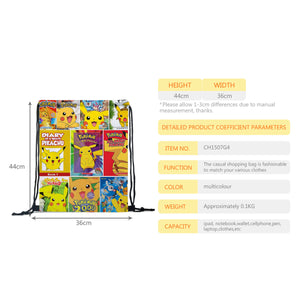 18 Poke•Mon string bag fashion backpacks