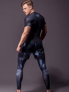 306 Fashion sport clothes tight training clothes 3D printing hulk gym gears