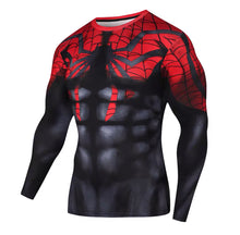 Load image into Gallery viewer, 304 Fashion sport clothes tight training clothes 3D printing superhero red spider gym gears
