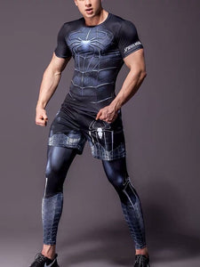 306 Fashion sport clothes tight training clothes 3D printing hulk gym gears
