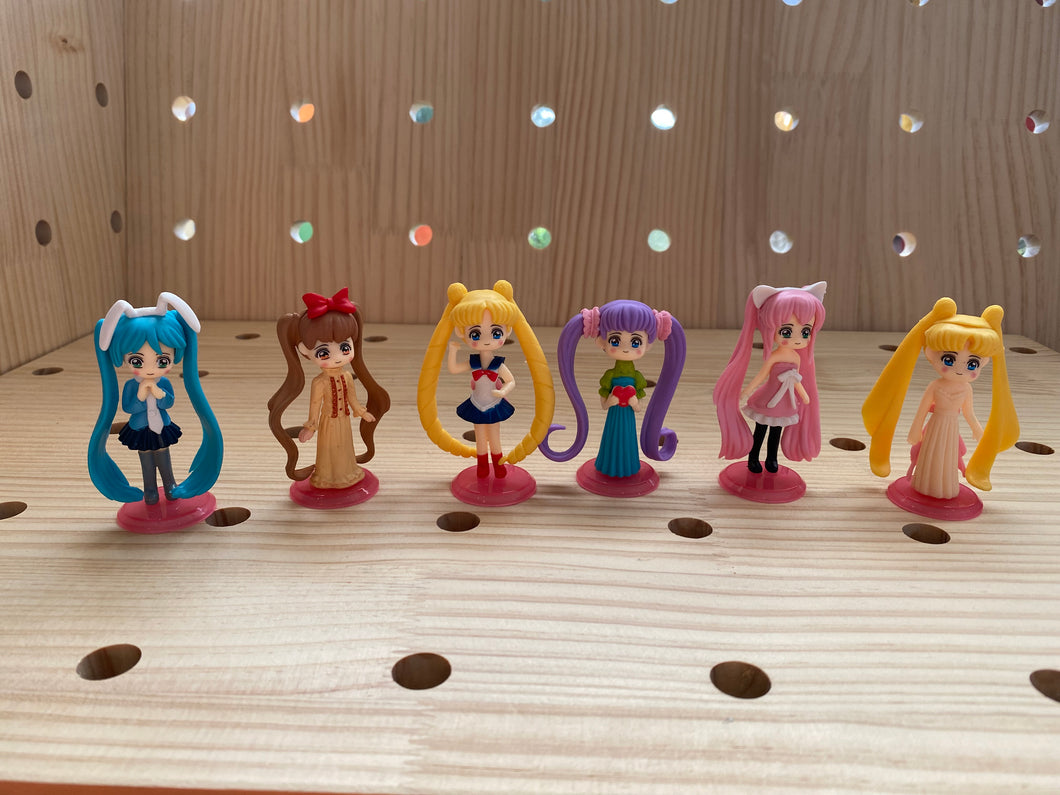 Anime S Moon mini figures cake decoration