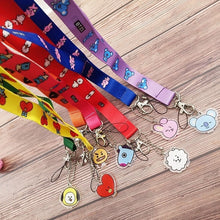Load image into Gallery viewer, BTS cartoon lanyard
